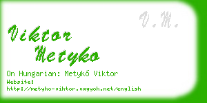 viktor metyko business card